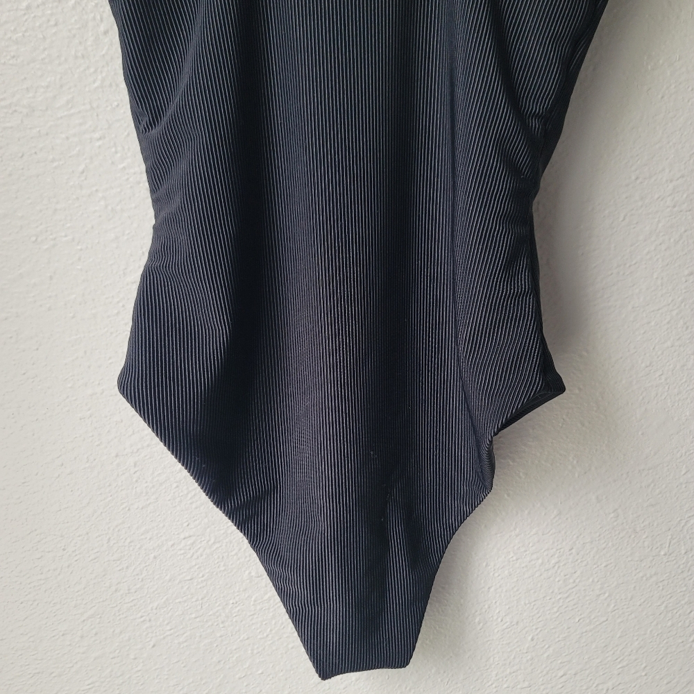 Beach Riot Sydney Ribbed One-Piece Cheeky Swimsuit Size XSmall Color Black - Picture 7 of 8